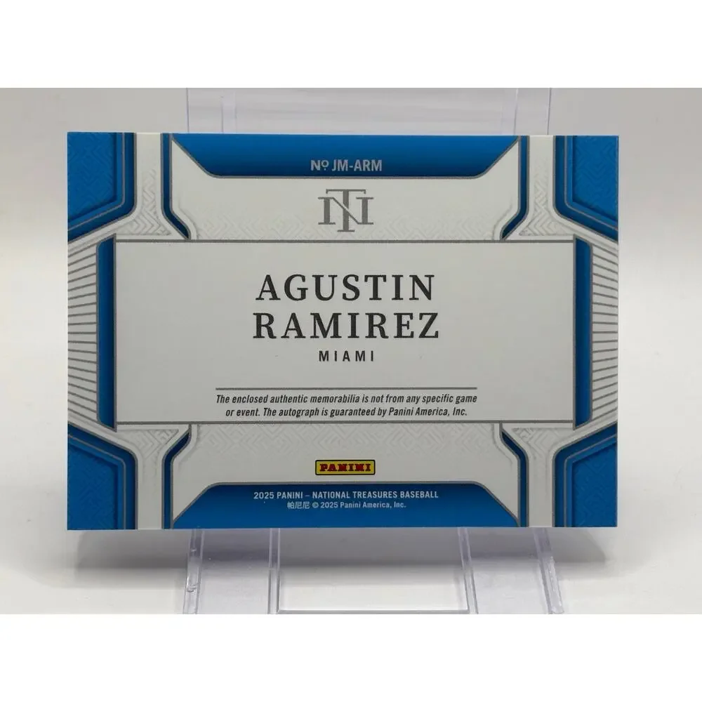 2025 National Treasures Agustin Ramirez Rookie Gold Patch Auto Booklet 9/10 SSP